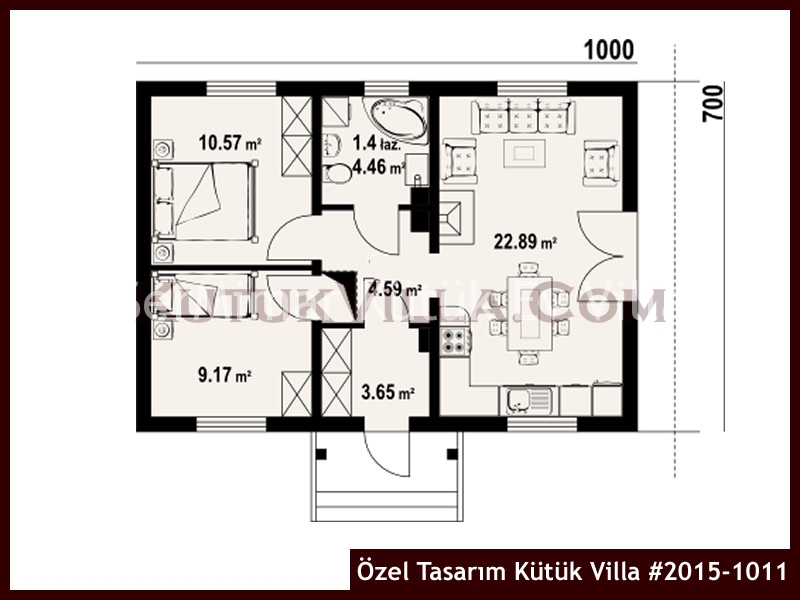 Özel Tasarım Kütük Villa #2015-1011 Kütük Ev İç/Dış Görseli 2