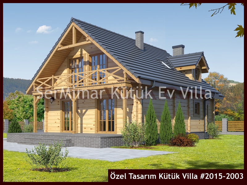 Özel Tasarım Kütük Villa #2015-2003 Kütük Ev İç/Dış Görseli 4