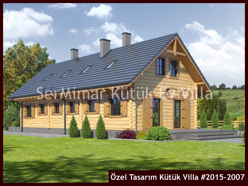 Özel Tasarım Kütük Villa #2015-2007 Kütük Ev İç/Dış Görseli 4