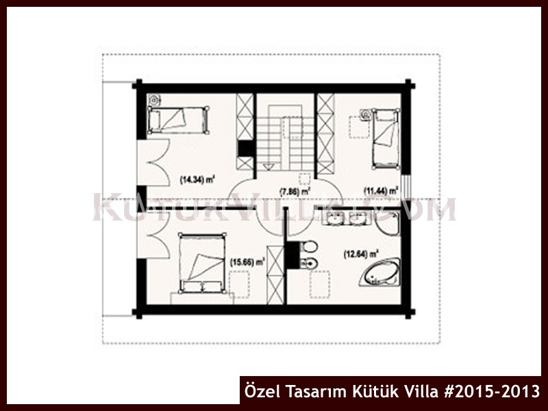 Özel Tasarım Kütük Villa #2015-2013 Kütük Ev İç/Dış Görseli 3
