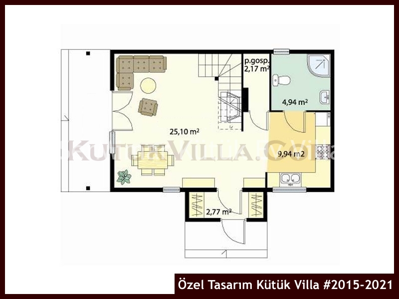 Özel Tasarım Kütük Villa #2015-2021 Kütük Ev İç/Dış Görseli 2