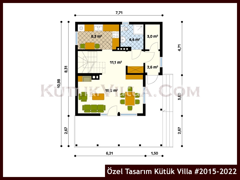 Özel Tasarım Kütük Villa #2015-2022 Kütük Ev İç/Dış Görseli 2