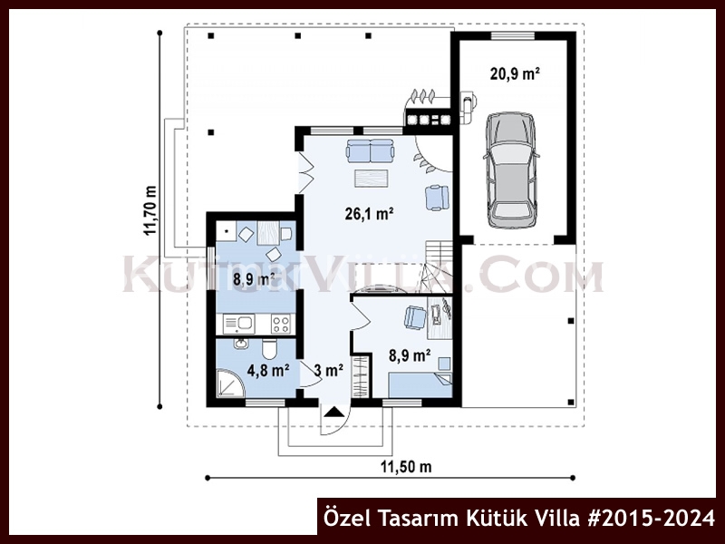 Özel Tasarım Kütük Villa #2015-2024 Kütük Ev İç/Dış Görseli 2