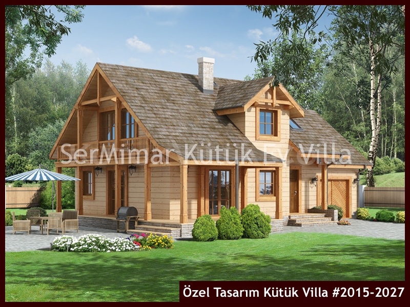 Özel Tasarım Kütük Villa #2015-2027 Ahşap Villa