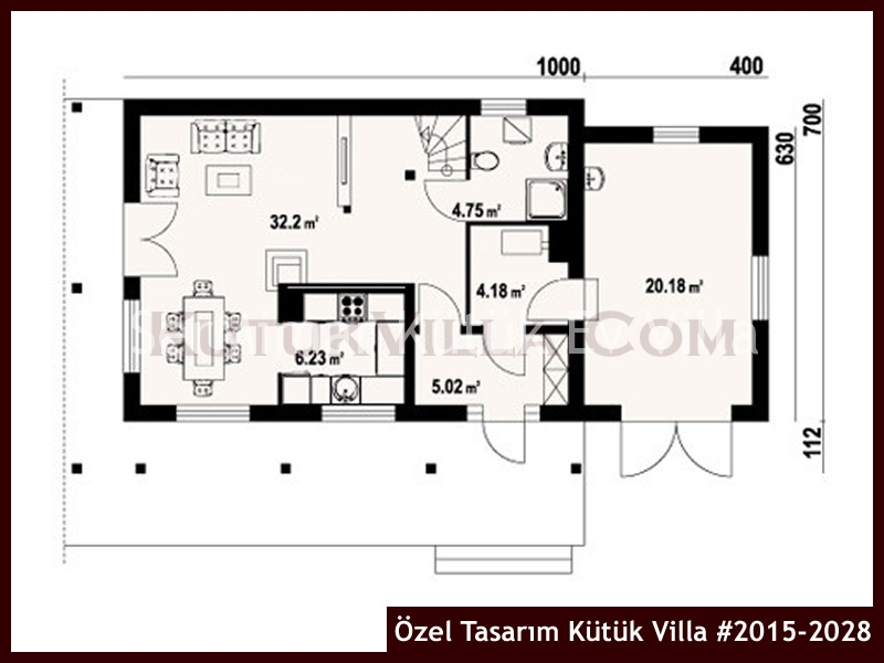 Özel Tasarım Kütük Villa #2015-2028 Kütük Ev İç/Dış Görseli 2