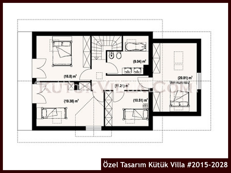 Özel Tasarım Kütük Villa #2015-2028 Kütük Ev İç/Dış Görseli 3