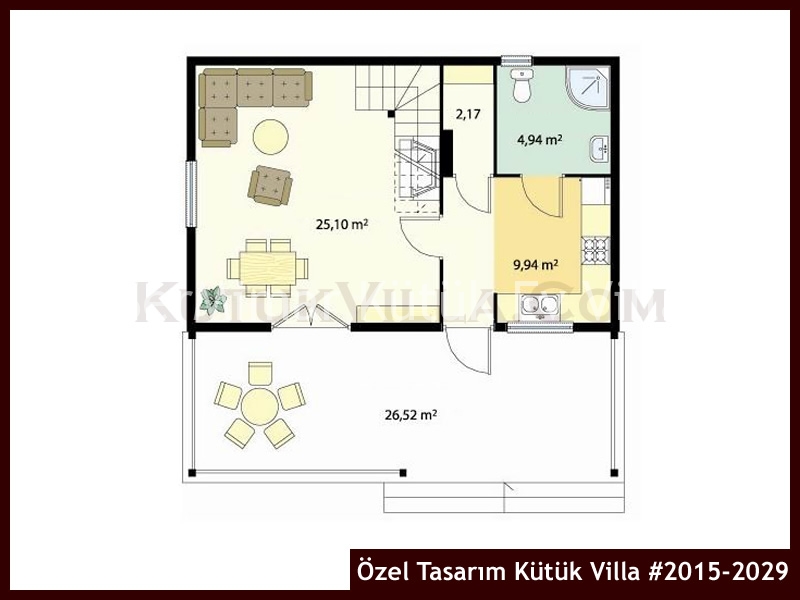 Özel Tasarım Kütük Villa #2015-2029 Kütük Ev İç/Dış Görseli 2