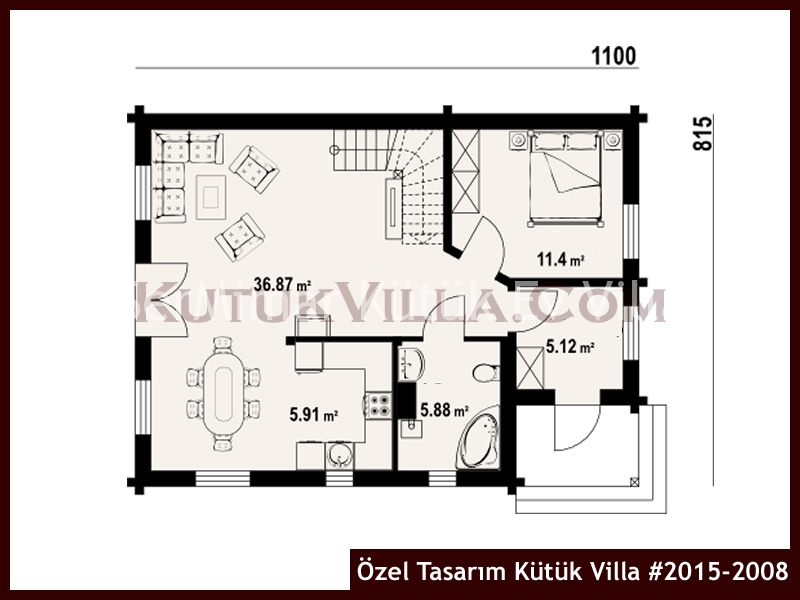 Özel Tasarım Kütük Villa #2015-2008