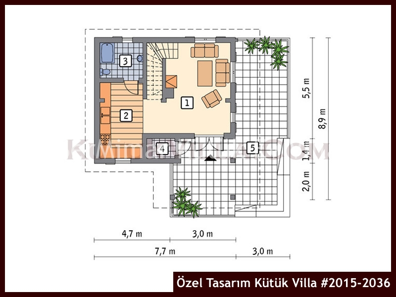 Özel Tasarım Kütük Villa #2015-2036
